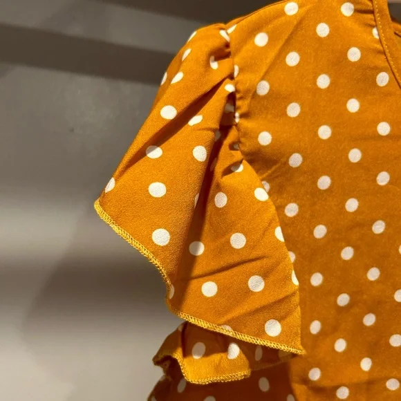 SHEIN Mustard Yellow Polka Dot Dress - Picture 9 of 14